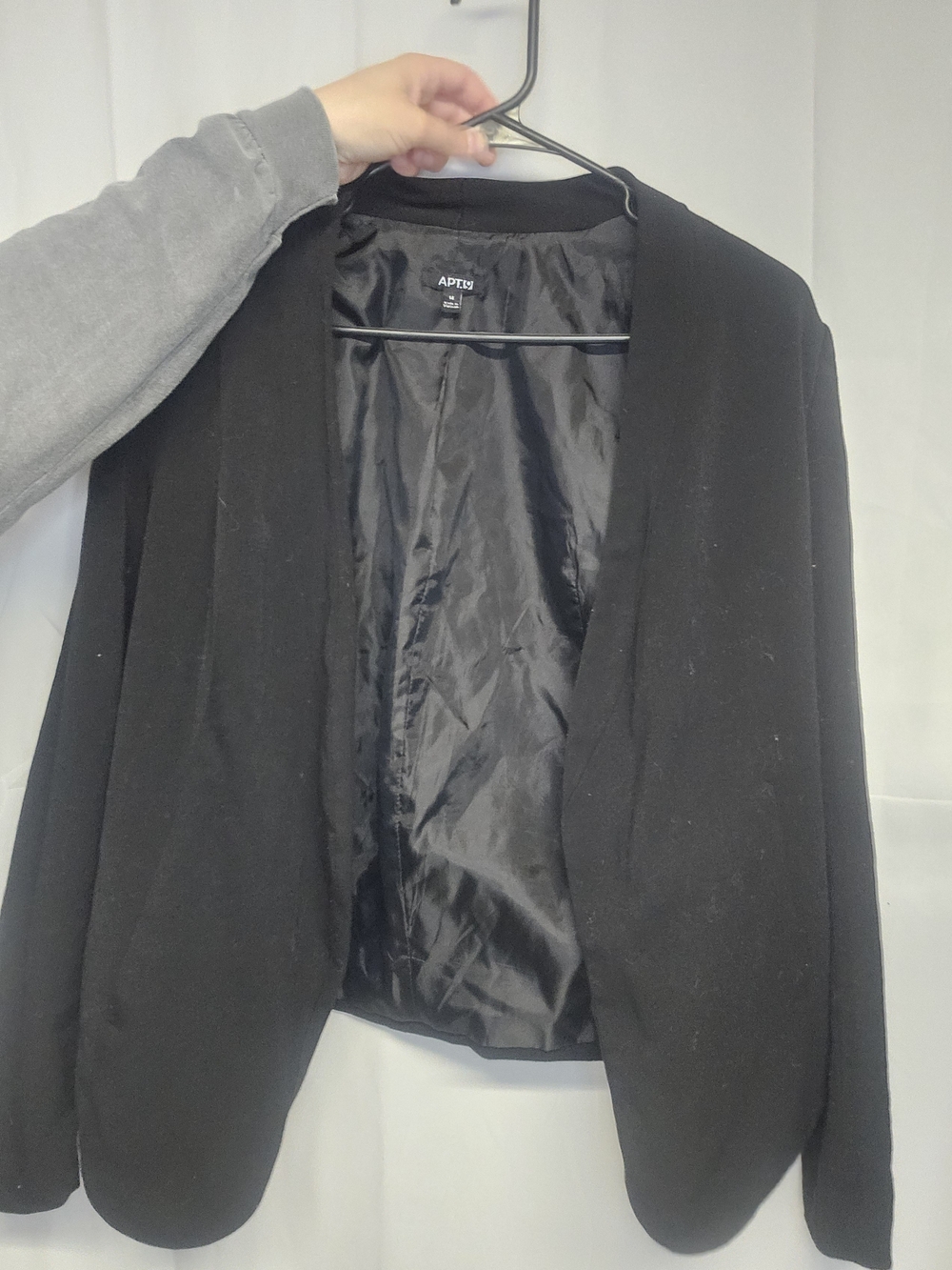 Apt. 9 Black Open-Front Blazer
